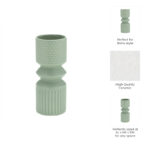 Leifsson Modern Stoneware Ceramic Vase with Sculptural Geometric Textures and Boho-Inspired Design - Image 3