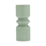 Leifsson Modern Stoneware Ceramic Vase with Sculptural Geometric Textures and Boho-Inspired Design - Image 5