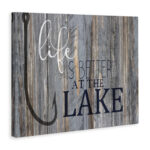 Life Better Lake Quote Fish Lakehouse Cabin Nautical Phrase by Kim Allen - Graphic Art Print - Image 8
