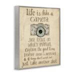 Life Is Like a Camera - Textual Art Print