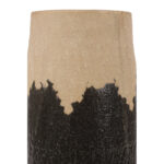 Lona Porcelain Ceramic Decorative Black Vase with Terracotta Details - Image 3