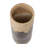 Lona Porcelain Ceramic Decorative Black Vase with Terracotta Details - Image 6