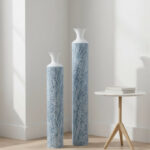 Luxury Metal Tall Vases, Large Floor Vase Set of 2, 32" and 40" Living Room, Home, Office Decor - Image 3