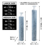 Luxury Metal Tall Vases, Large Floor Vase Set of 2, 32" and 40" Living Room, Home, Office Decor - Image 4