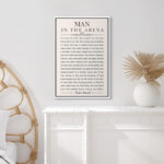 Man In The Arena' Speech By Theodore Roosevelt Inspirational Words Framed On Canvas Print Wall Art - Image 6