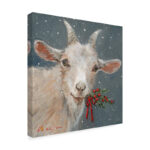Mary Miller Veazie " Goat With Holly " by Mary Miller Veazie - Image 2