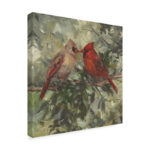 Mary Miller Veazie " Kissing Cardinals " by Mary Miller Veazie Painting Print - Image 6