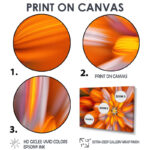 Massive Orange Fractal Flower - Extra Large Floral Canvas Art Print - Image 5