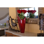 Mcculloch Acentuada Pointed Red Glaze Vase - Image 2