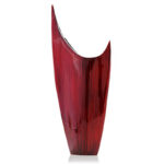 Mcculloch Acentuada Pointed Red Glaze Vase - Image 4