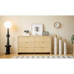 Medhansh Metal Floor Vase, Tall Decorative Vase with Gold Twig Pattern, Antique White Finish (Set of 3) - Image 8