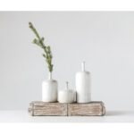 Medium Round Stoneware Vase with Reactive Glaze - Image 6