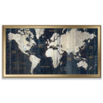 Mehdi " Old World Map Blue " - Image 2