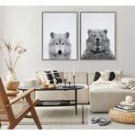 Melita Bear Animal Print Portrait Graphic Art on Canvas - Image 2