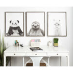 Melita Paris Hairy Alpaca Black and White Portrait by Simon Te Tai - Floater Frame Photographic Print on Canvas - Image 2