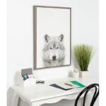 Melita Philosopher Wolf Animal Print Portrait by Simon Te Tai - Photograph on Canvas - Image 5