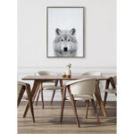 Melita Philosopher Wolf Animal Print Portrait by Simon Te Tai - Photograph on Canvas - Image 2
