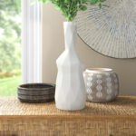 Messina Adele White 16.2" Stoneware Table Vase - Image 2