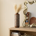 Metal Antique Gold Cylinder Floor Vases With Verdigris Finish (Set of 2) - Image 6