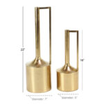 Metal Decorative Vase with Handles Set - Image 4