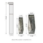 Metal Geometric Antique Silver Floor Vases (Set of 2) - Image 3