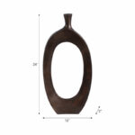 Metal Vase with Sculptural Open Circle Design, Modern Decorative Accent with Sleek Contemporary Silhouette for Eye-Catching Artistic Display and Stylish Home Decor Appeal - Image 5