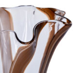 Mia Handblown Ruffled Glass Vase Set--Striped Artistry with Ruffled Rims (Set of 2) - Image 3
