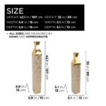 Miasophia Modern Decorative Metal Tall Vase, Gold Living Room Decor, 42" and 35" Pots for Pampas Grass - Image 4