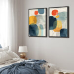 Mid Century Shape " Colorful Polygon Abstract Shapes Geometric Prints Mid-Century Nature " 2 - Pieces - Image 5