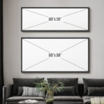 Mid Century Shape Abstract Contours, Black And White Beige Artwork, Retro Bedroom Home Decor, Extra Large Framed Canvas Print Wall Art - Image 4