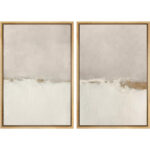 Minimal Landscape Beige Tan Abstract Grunge Modern Art Minimalist Neutral Decor Frame 2 Pieces Picture - Canvas Print - Image 6