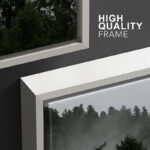 Misty Forest Landscape Mountain With Fog Natural Framed Canvas 3 Pieces Photograph Print Wall Art - Image 5