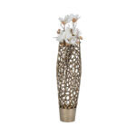 Modern Aluminum Vase with Intricate Openwork Design - Image 2