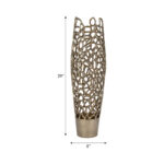 Modern Aluminum Vase with Intricate Openwork Design - Image 4