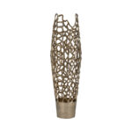 Modern Aluminum Vase with Intricate Openwork Design - Image 6