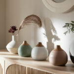 Modern Coastal Small Ceramic Bud Vases (Set of 3) - Image 2