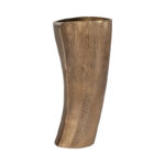 Modern Curved Textured Table Vase for Home Decorâ€“ Elegant Tall Flower Vases for Bedroom Styling, Console Accent, and Living Room Decor â€“ Gold - Image 2