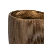 Modern Curved Textured Table Vase for Home Decorâ€“ Elegant Tall Flower Vases for Bedroom Styling, Console Accent, and Living Room Decor â€“ Gold - Image 3