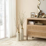 Modern Gold Metal Floor Vase (Set of 2)