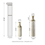 Modern Gold Metal Floor Vase (Set of 2) - Image 4