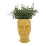 Modern Novelty 12" Ceramic Face Vase - Image 6