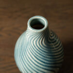 Modern Spiraling Artistry Turquoise Ceramic Table Vases (Set of 2) - Image 6