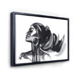 Monochrome Portrait of African American Woman IV - People Framed Wall Art - Image 5