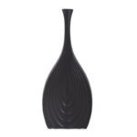 Morea Tapered Matte Black Ceramic Onion Vase