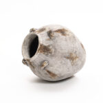 Mottled Brown and White Terracotta 12-Inch Tall Indoor and Outdoor Jug Vase with Handles - Image 7