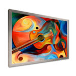 Music and Rhythm - Abstract Framed Canvas Art Print - Image 4