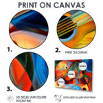 Music and Rhythm - Abstract Framed Canvas Art Print - Image 7