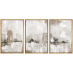 Muted Brown Grunge Abstract Modern Rustic Zen Neutral Home Decor - Framed Canvas Print Wall Art Work - Image 7