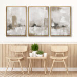 Muted Brown Grunge Abstract Modern Rustic Zen Neutral Home Decor - Framed Canvas Print Wall Art Work - Image 8