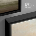 Muted Green Sunrise French Country Landscape Rustic Neutral Large Framed Canvas Print Wall Art Work - Image 4